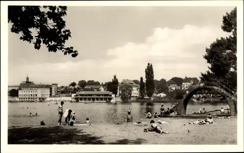 Ak Darmstadt in Hessen, Jugendherberge, Freibad