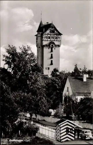 Ak Grafenwöhr in Bayern, Truppenübungsplatz, Wasserturm