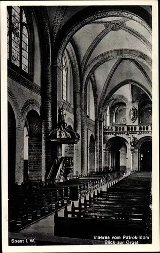 Ak Soest in Nordrhein Westfalen, Inneres vom Patroklidom, Orgel