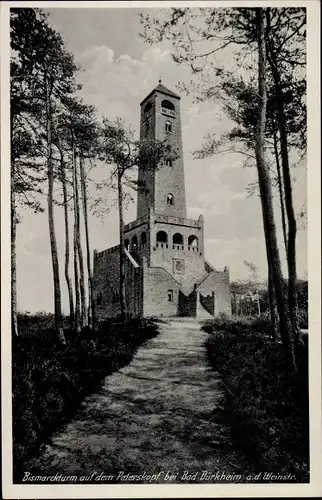 Ak Bad Dürkheim Weinstraße, Bismarckturm auf Peterskopf