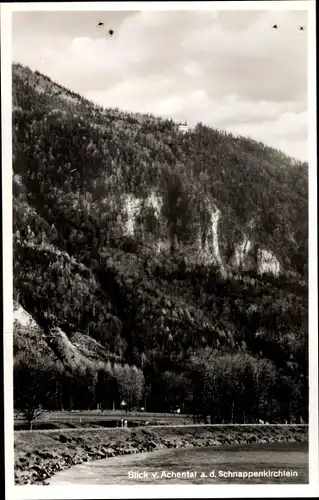 Ak Marquartstein im Chiemgau, Schnappenkirchlein v. Achental gesehen