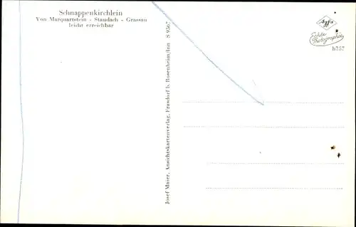 Ak Marquartstein im Chiemgau, Schnappenkirchlein v. Achental gesehen