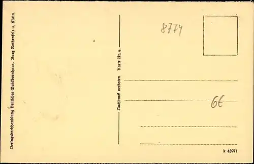 Ak Rothenfels am Main Unterfranken, Deutsches Quickbornhaus, Burgeingang