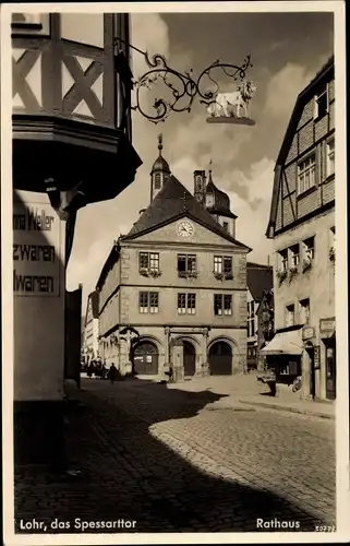 Ak Lohr am Main Unterfranken, Rathaus