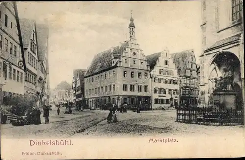 Ak Dinkelsbühl in Mittelfranken, Marktplatz