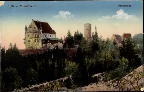 Ak Mindelheim im Unterallgäu, Mindelburg