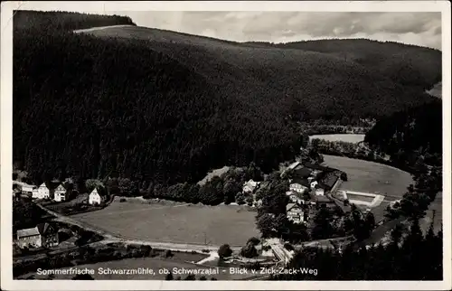 Ak Schwarzmühle Schwarzatal in Thüringen, Gesamtansicht