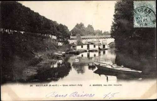 Ak Meulan en Yvelines, Quai Albert Joly