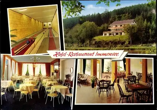 Ak Ronshausen in Hessen, Hotel Restaurant Immensee, Kegelbahn