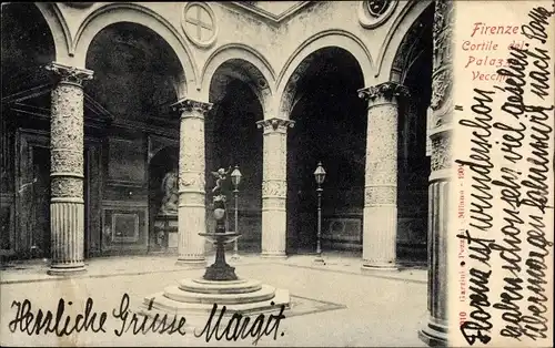 Ak Firenze Florenz Toscana, Cortile del Palazzo Vecchio