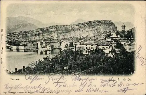 Ak Torbole Lago di Garda Trentino, Blick auf den Ort