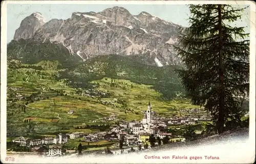 Ak Cortina d'Ampezzo Veneto, Blick von Faloria gegen Tofana