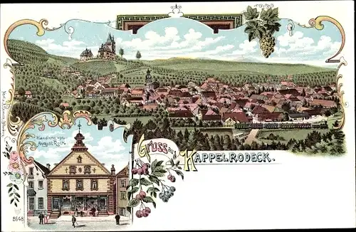 Litho Kappelrodeck im Schwarzwald, Handlung, Totalansicht der Ortschaft