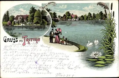 Litho Trittau in Schleswig Holstein, Mühlenteich