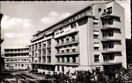 Ak Darmstadt in Hessen, Städt. Krankenhaus, Frauenklinik