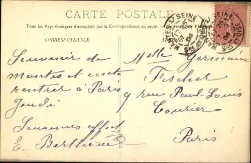 Ak Mantes Yvelines, Square Brieussel, L'Entree