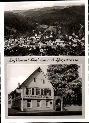 Ak Seeheim Jugenheim an der Bergstraße, Gesamtansicht, Hotel zum Löwen