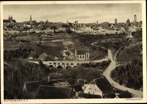 Ak Rothenburg ob der Tauber Mittelfranken, Totalansicht