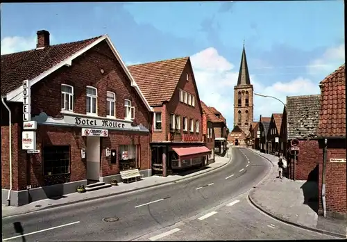 Ak Emsbüren in Niedersachsen, Lange Straße, Hotel Möller