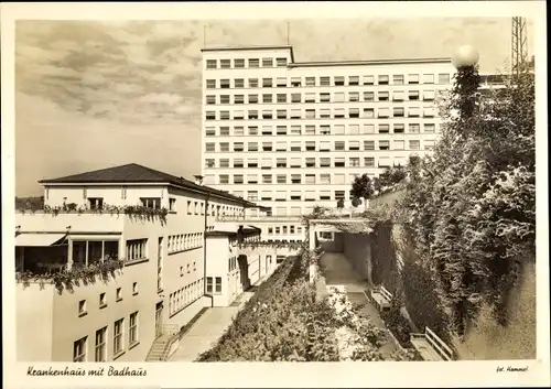 Ak Schwäbisch Hall in Württemberg, Krankenhaus und Badhaus