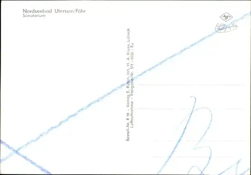 Ak Utersum Insel Föhr Nordfriesland, Sanatorium