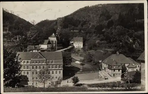 Ak Monschau Montjoie in der Eifel, Volksschule, Turnhalle