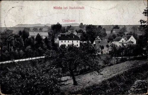 Ak Mörla Rudolstadt, Teilansicht, Gasthaus