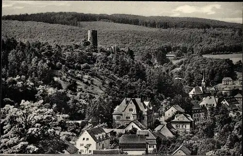 Ak Stromberg im Hunsrück, Panorama, Burgrestaurant Fustenburg