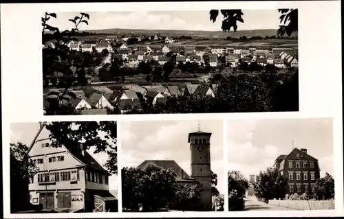 Ak Stetten Kernen im Remstal Württemberg, Gesamtansicht, Kirche, Rathaus