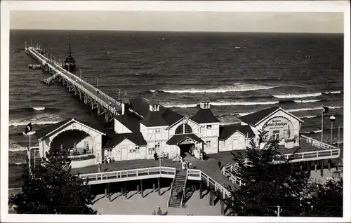 Foto Ak Ostseebad Sellin auf Rügen, Seebrücke