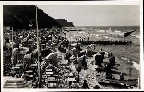 Foto Ak Ostseebad Sellin auf Rügen, Strand