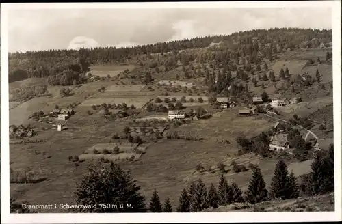 Ak Brandmatt Sasbachwalden im Schwarzwald, Häuser aus der Ferne gesehen