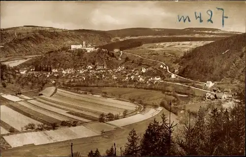 Ak Gamburg Werbach an der Tauber, Fliegeraufnahme vom Ort