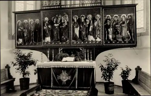 Ak Osternohe Schnaittach in Mittelfranken, Got. Flügelaltar in der Pfarrkirche