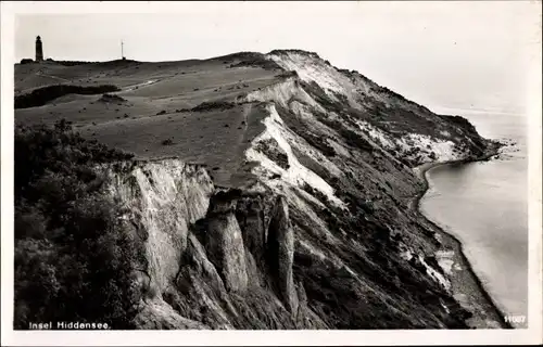 Ak Insel Hiddensee in der Ostsee, Steilküste, Leuchtturm