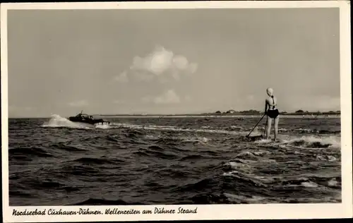 Ak Nordseebad Duhnen Cuxhaven, Wellenzeiten am Duhner Strand