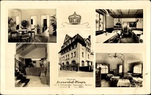 Ak Esslingen am Neckar, Hotel Kronenhof Hospiz