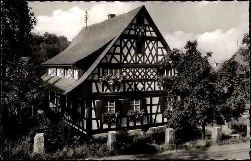 Ak Sasbachwalden im Schwarzwald, altes Fachwerkhaus