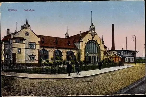 Ak Witten an der Ruhr, Bahnhof