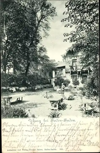 Ak Baden Baden am Schwarzwald, Die Yburg, Gasthaus