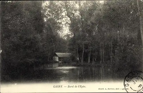 Ak Gasny Eure, Bord de l´Epte