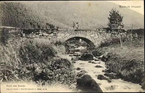 Ak Le Rudlin Plainfaing Vosges, Pont des Dames