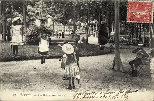 Ak Vittel Vosges, Les Balancoires