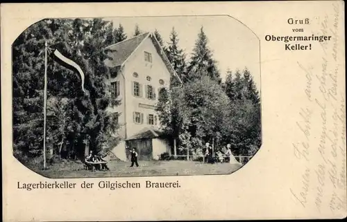 Ak Obergermaringen Germaringen in Schwaben, Gilgische Brauerei, Lagerbierkeller