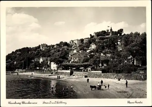 Ak Hamburg Altona Blankenese, Süllberg, Elbstrand