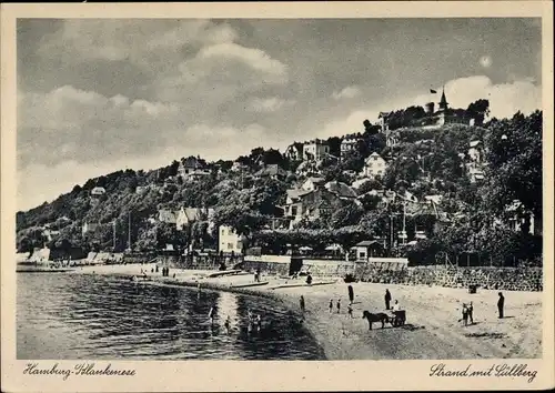 Ak Hamburg Altona Blankenese, Süllberg, Elbstrand