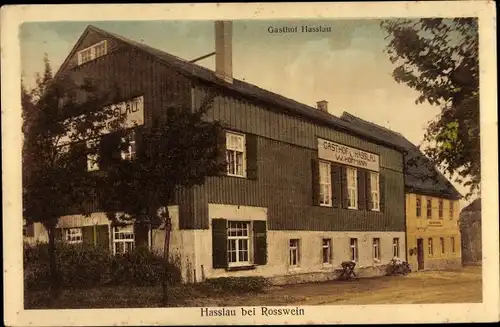 Ak Haßlau Roßwein in Sachsen, Gasthof Hasslau