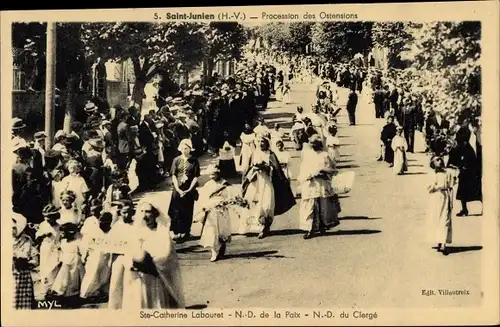 Ak Saint Junien Haute Vienne, Procession des Ostensions