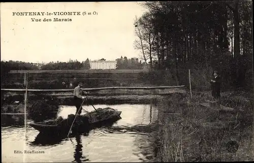 Ak Fontenay le Vicomte Essonne, Vue des Marais