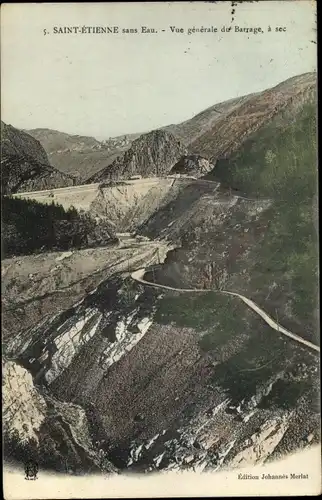 Ak Saint Étienne Loire, Vue générale du Barrage
